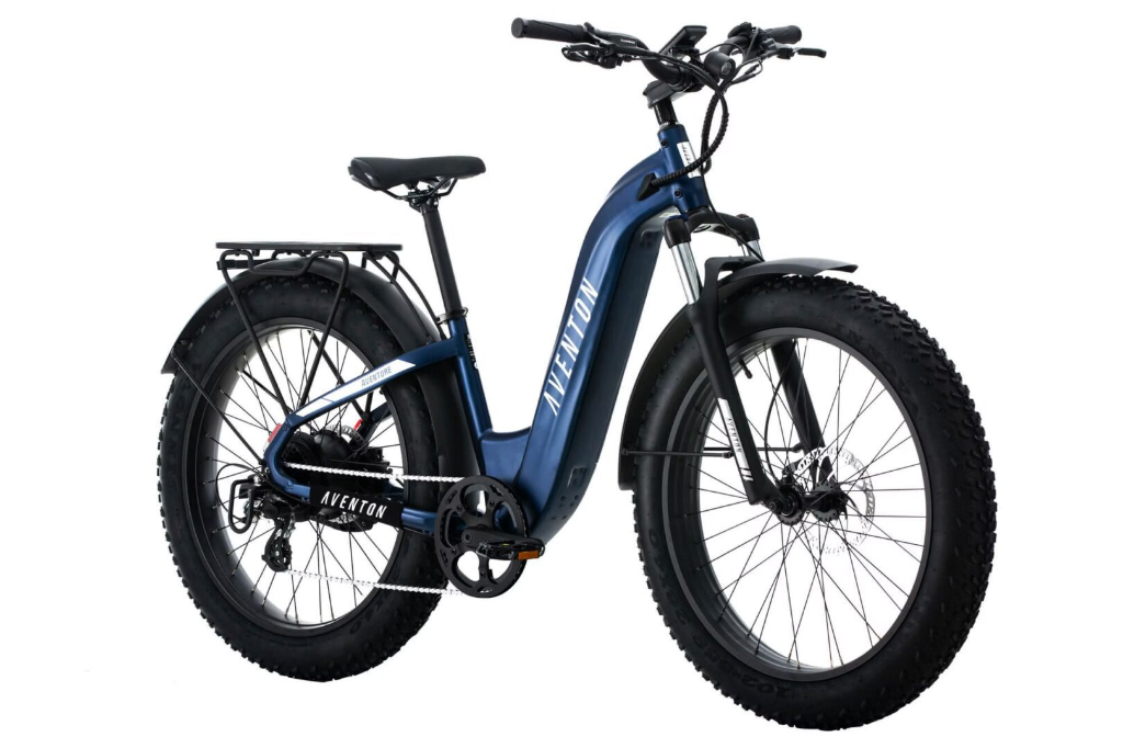 Cobalt Blue Aventon Aventure.2 E-Bike Step-Through